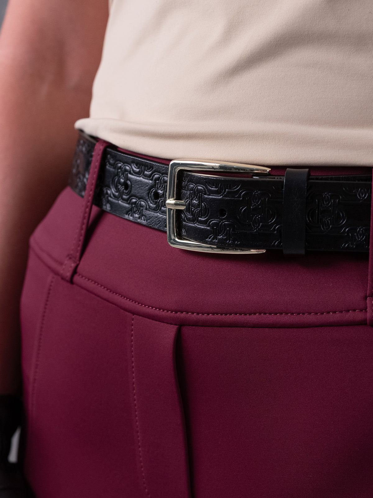 Monogram Leather Belt Black
