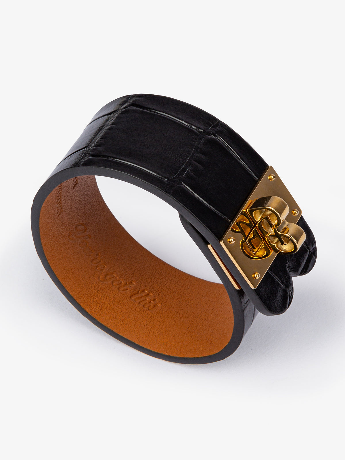 Byborn x PS Leather Bracelet - Black Gold