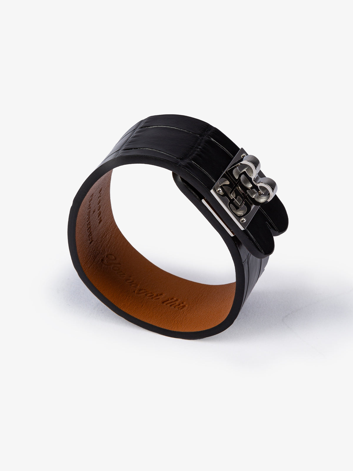 Byborn x PS Leather Bracelet Black I White