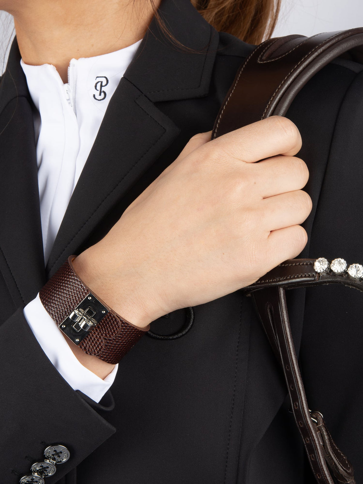 Byborn x PS Leather Bracelet Brown I Silver