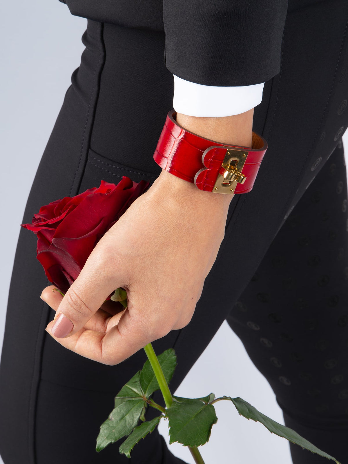Byborn x PS Leather Bracelet Red heart
