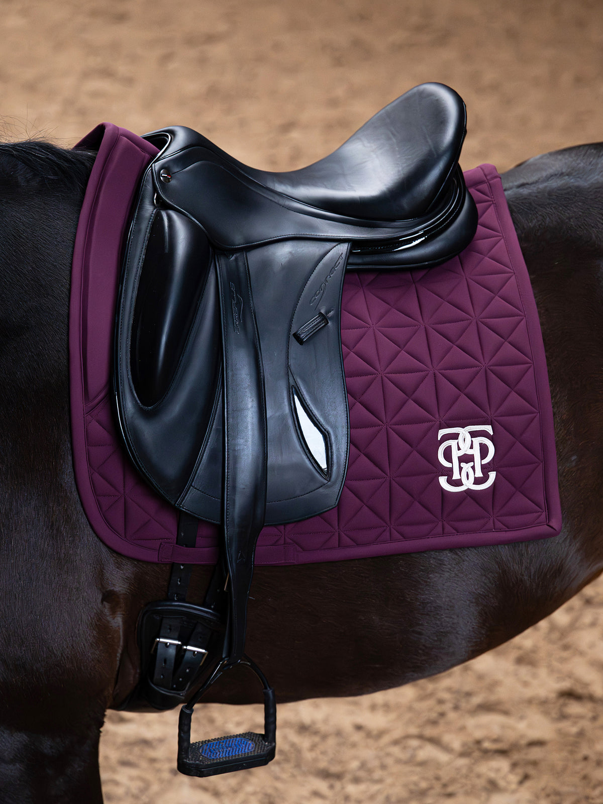 Diamond Quilt Dressage Saddle Pad Plum