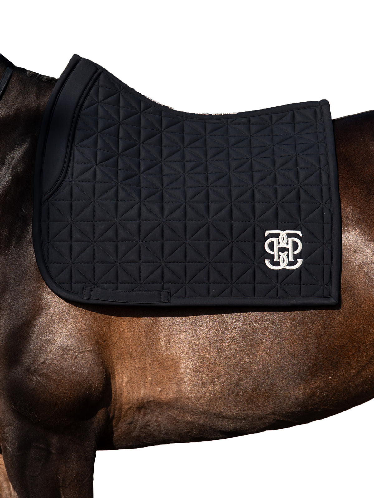 Diamond Quilt Dressage Saddle Pad Black