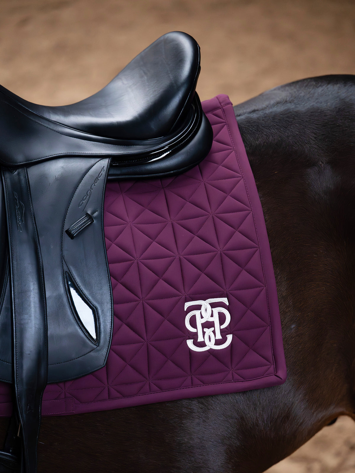 Diamond Quilt Dressage Saddle Pad Plum