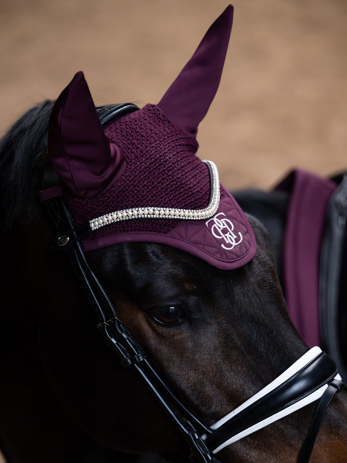 Diamond Quilt Dressage Saddle Pad Plum