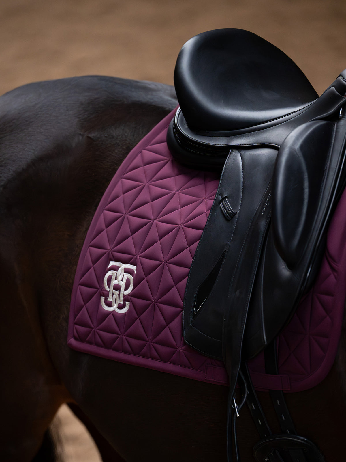 Diamond Quilt Dressage Saddle Pad Plum