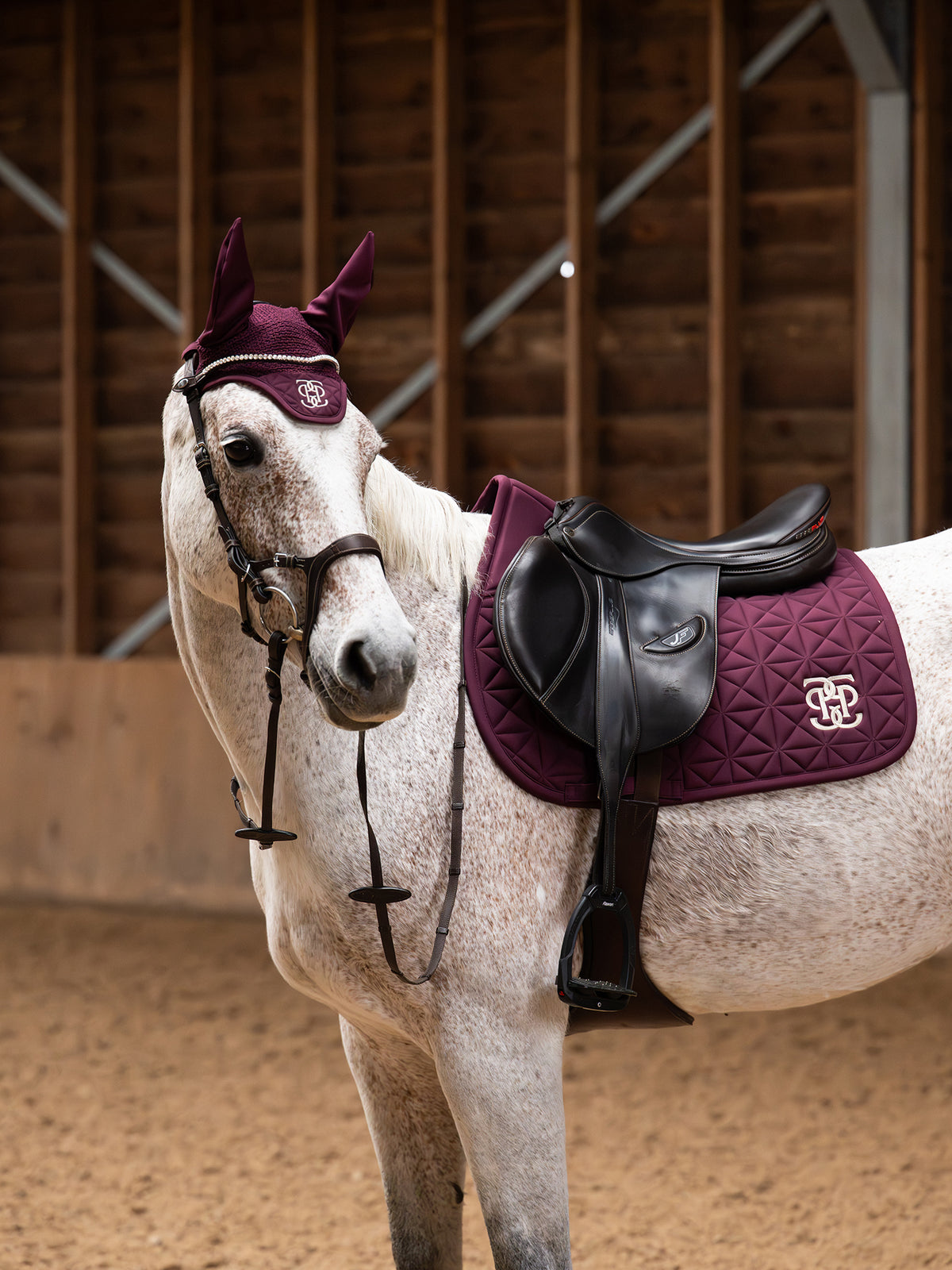 Diamond Quilt Jump Saddle Pad Plum