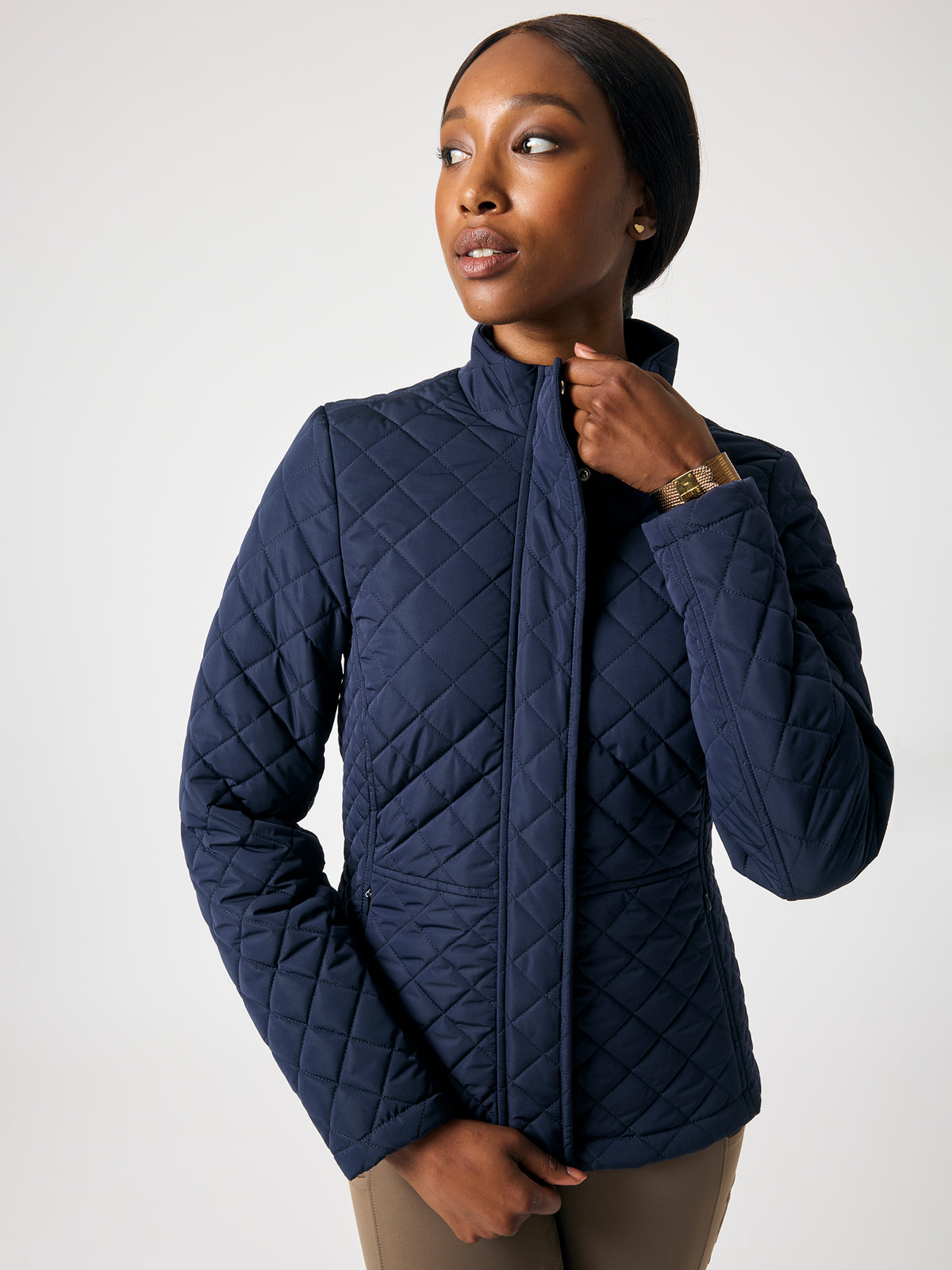 Lillian Quilted Jacket - Navy