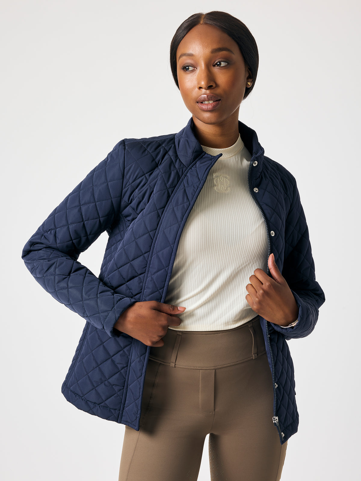 Lillian Quilted Jacket - Navy