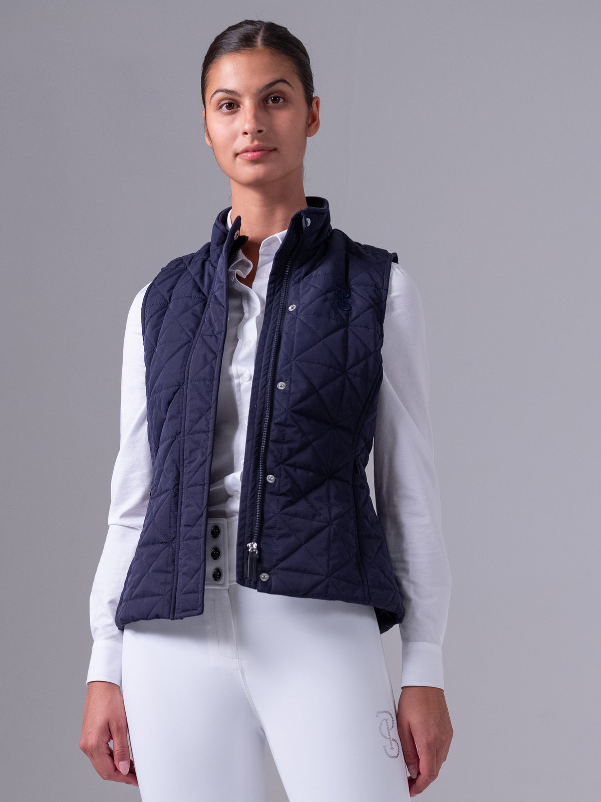 Goldie Quilted Vest Navy