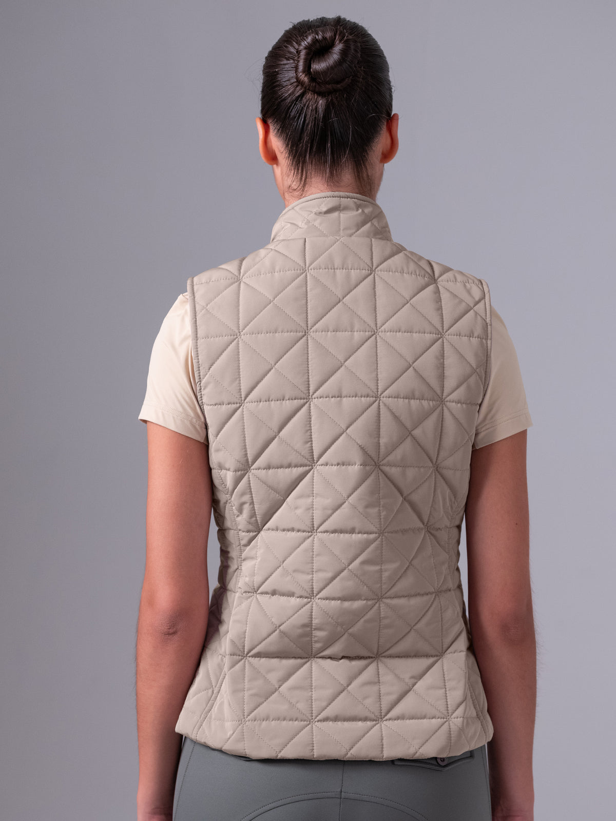 Goldie Quilted Vest Greige