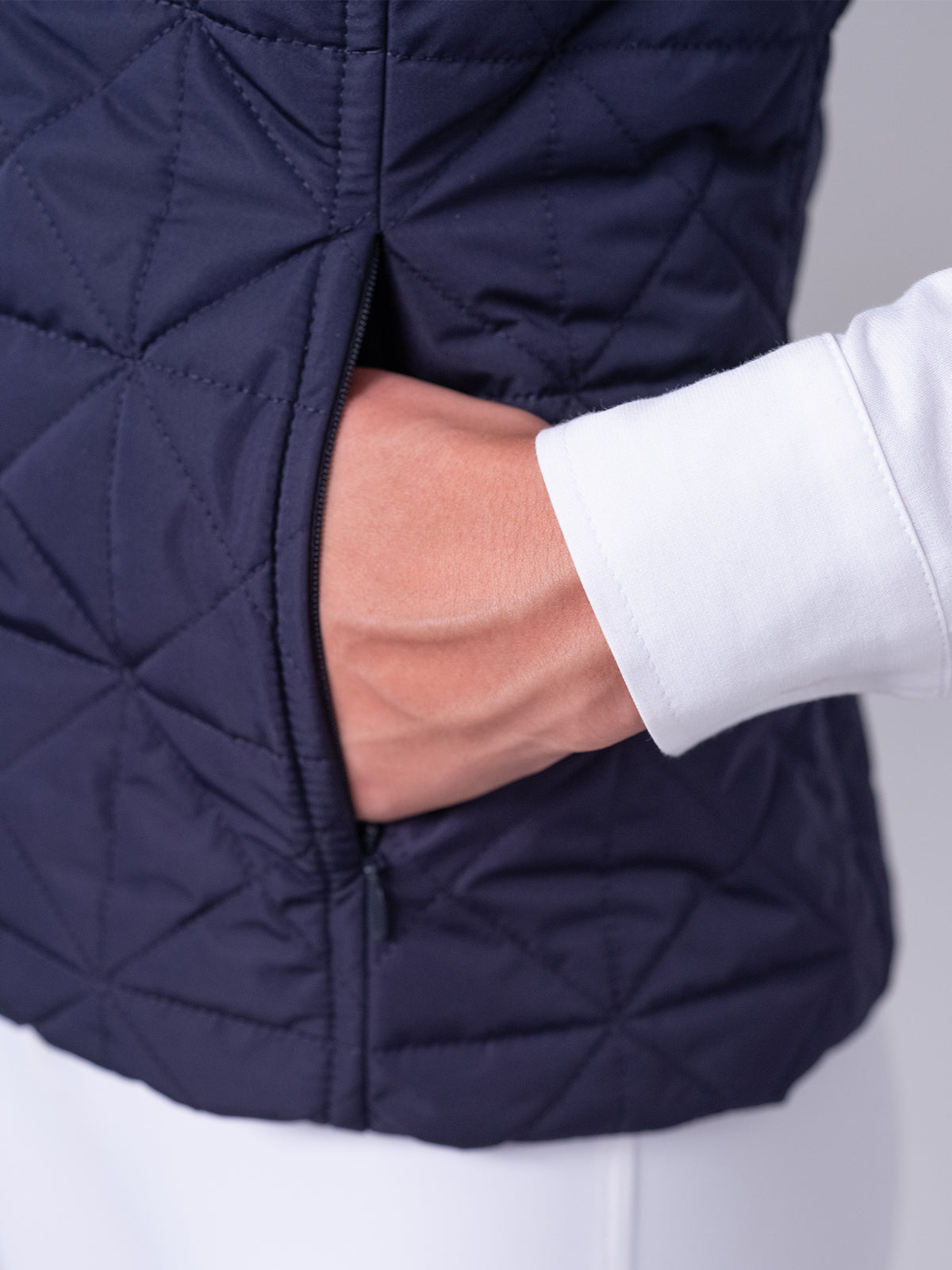 Goldie Quilted Vest Navy