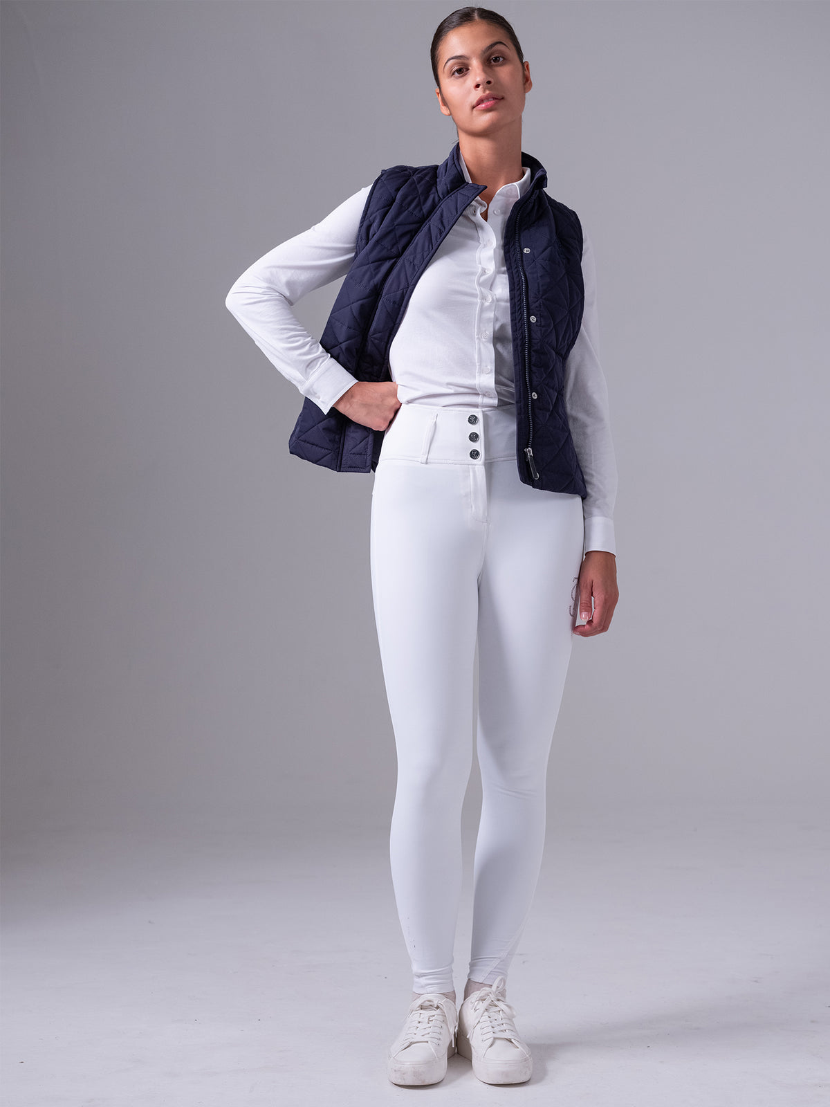 Goldie Quilted Vest Navy