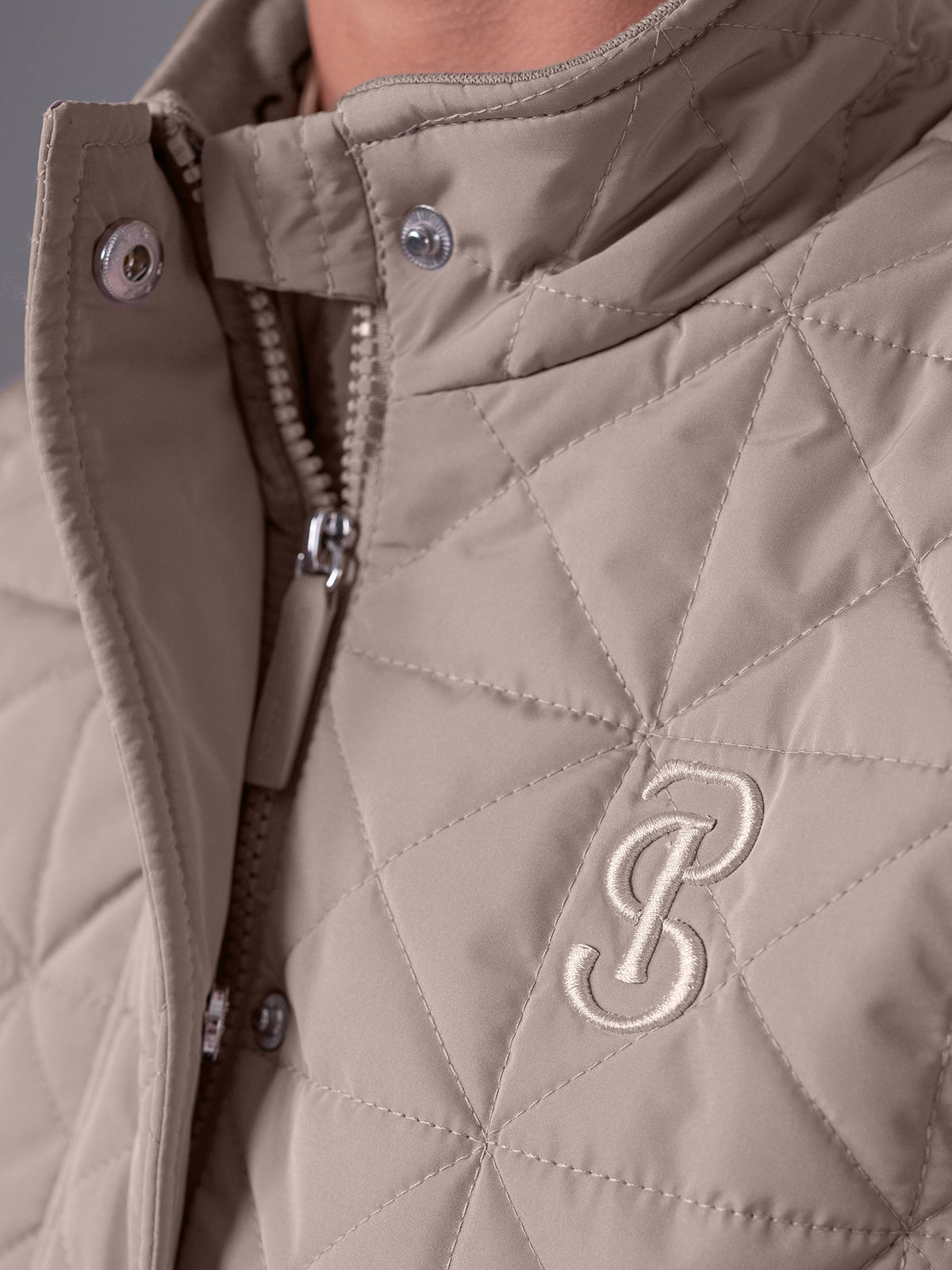 Goldie Quilted Vest Greige