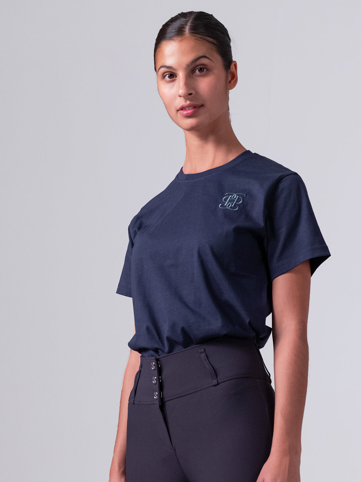 Fabienne S/S Cotton T-shirt - Navy