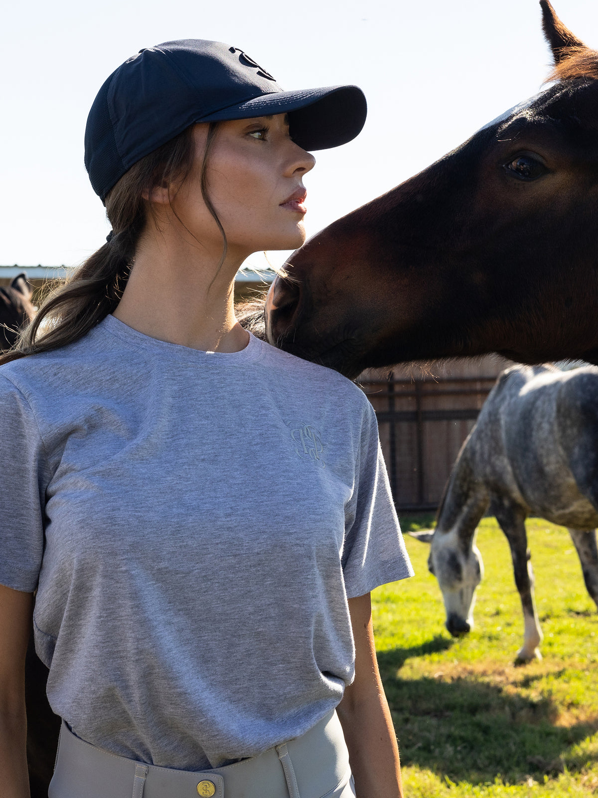 Fabienne S/S Cotton T-shirt Grey Melange