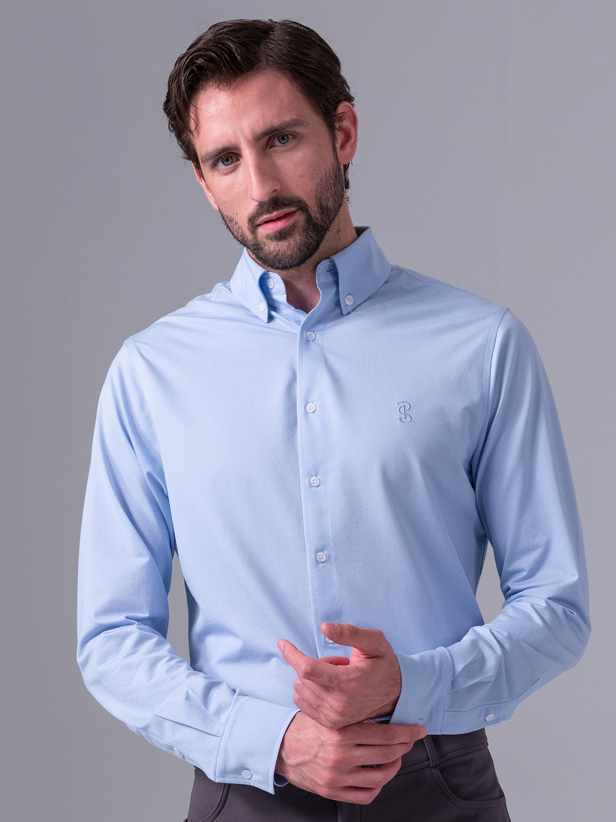 Roberto Pique Shirt Light blue