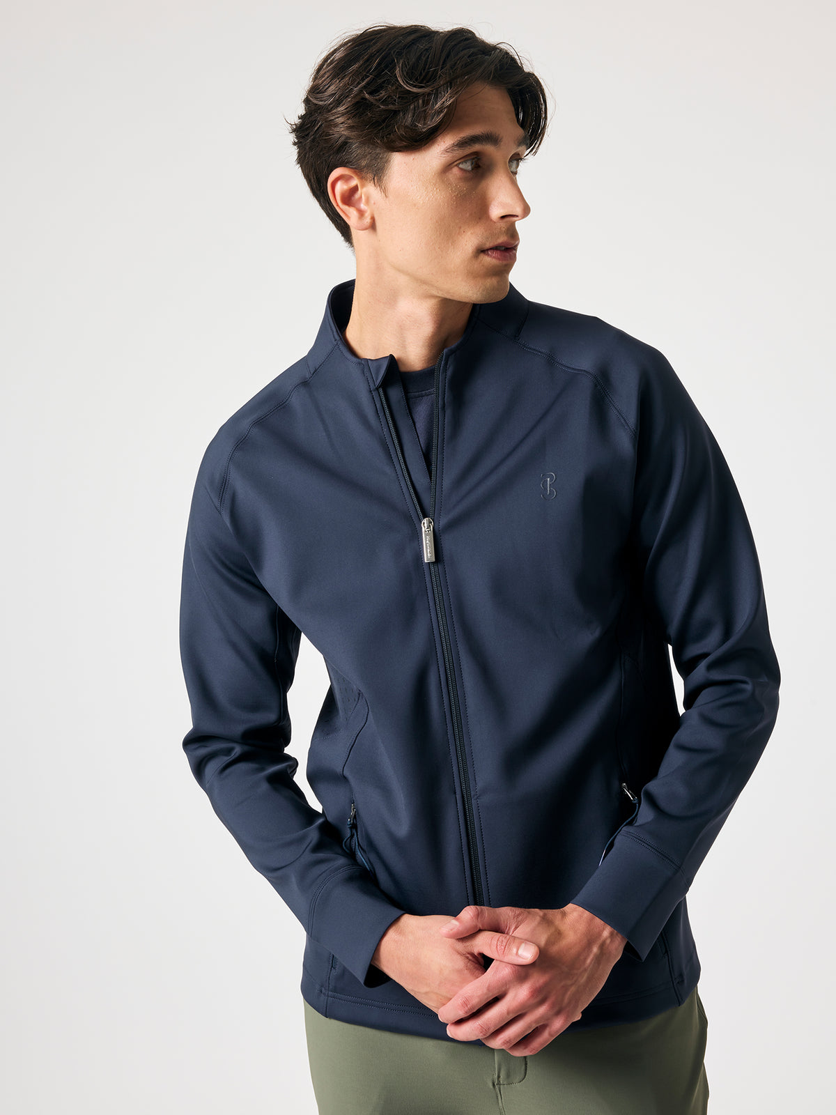 Keith Full Zip Mid Layer Navy