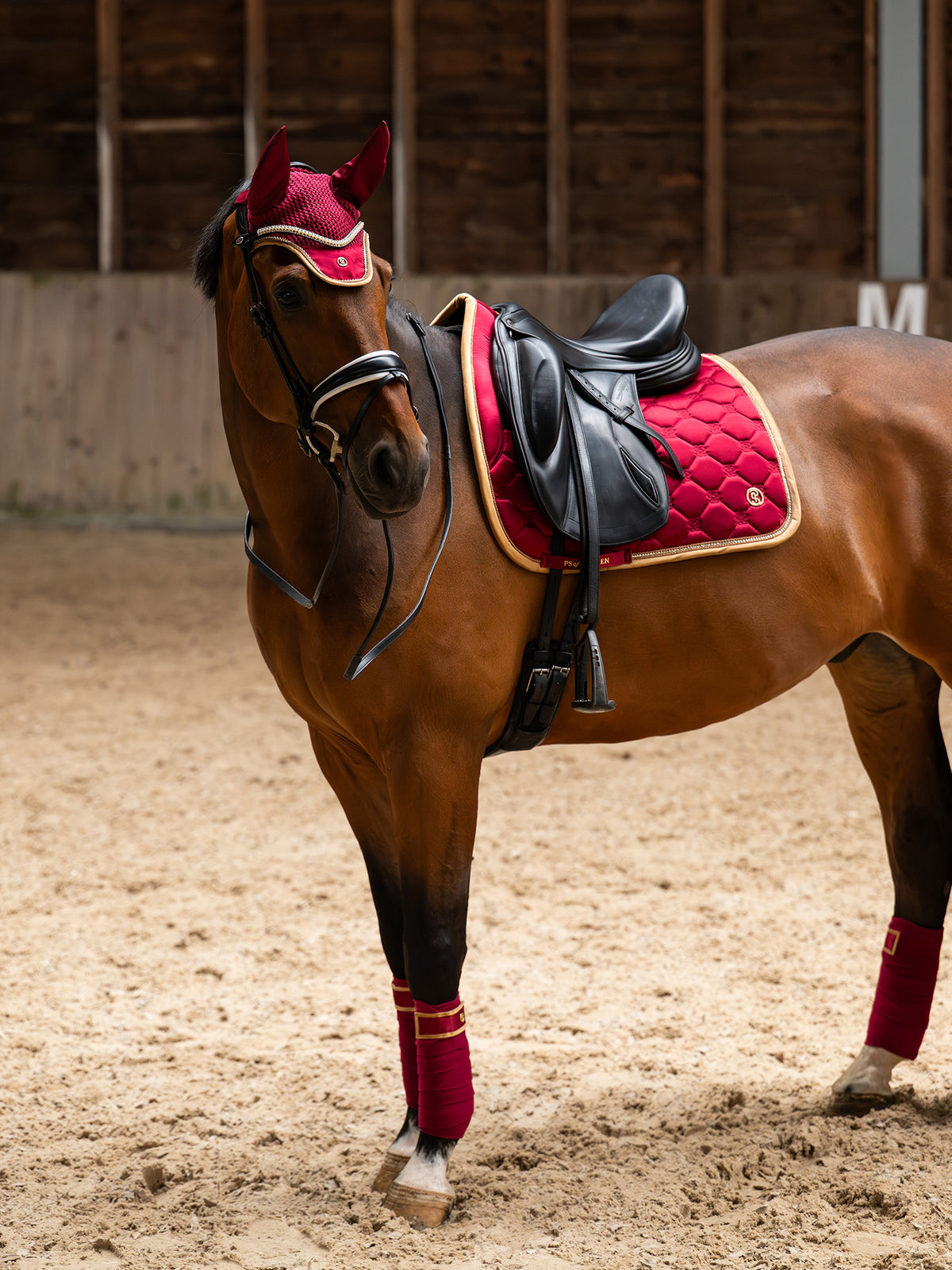 Vintage Monogram Dressage Saddle Pad Midnight Fuchsia