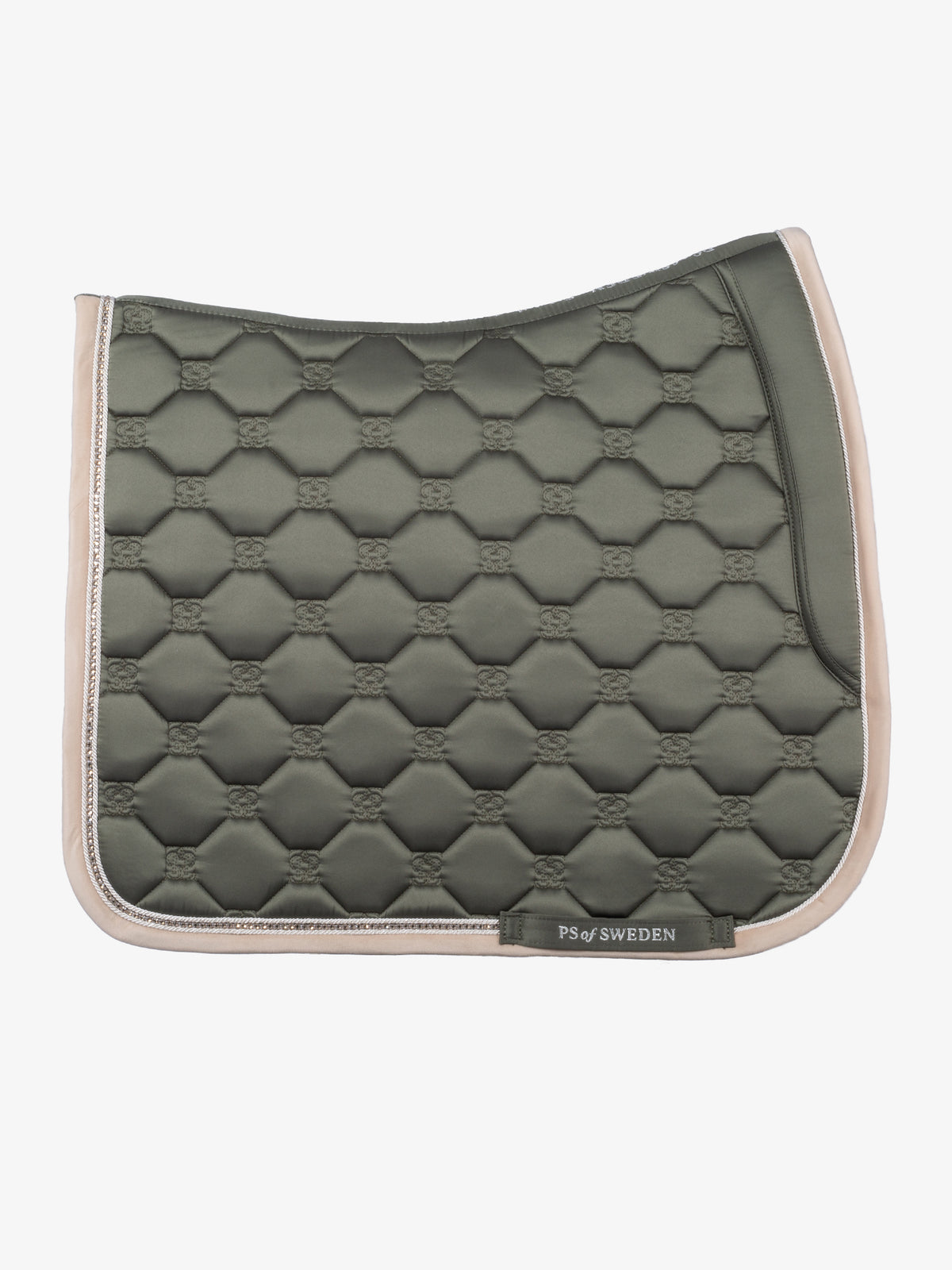 Vintage Monogram Dressage Saddle Pad Mist Green