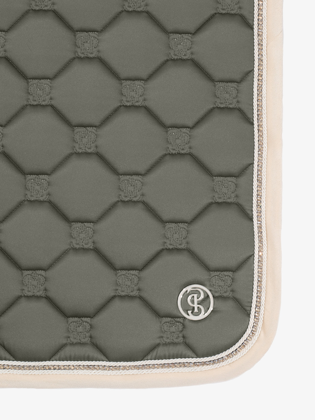 Vintage Monogram Dressage Saddle Pad Mist Green