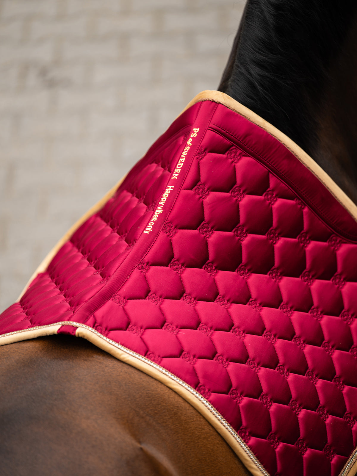 Vintage Monogram Dressage Saddle Pad Midnight Fuchsia