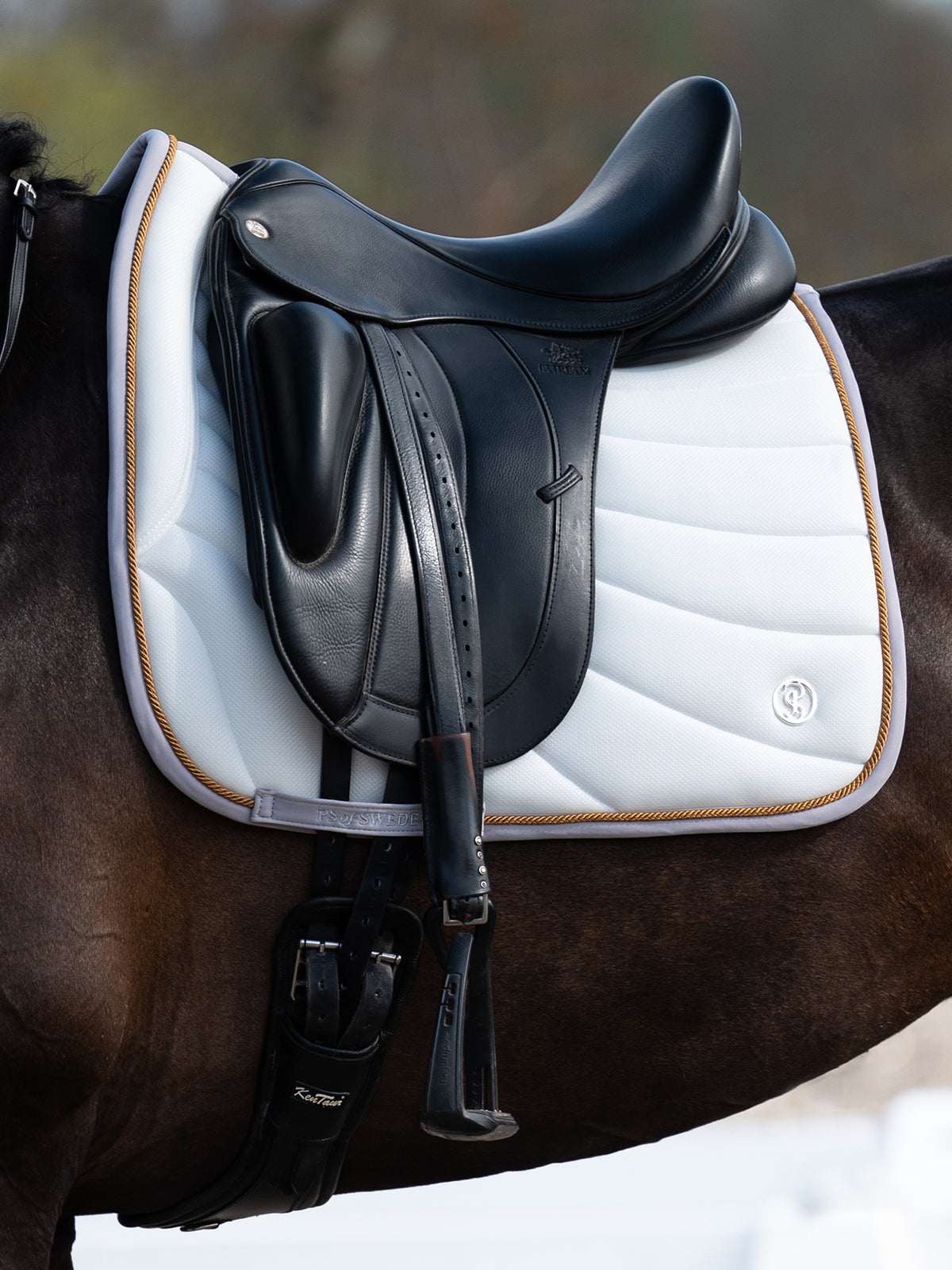 Airflow Mesh Dressage Saddle Pad White