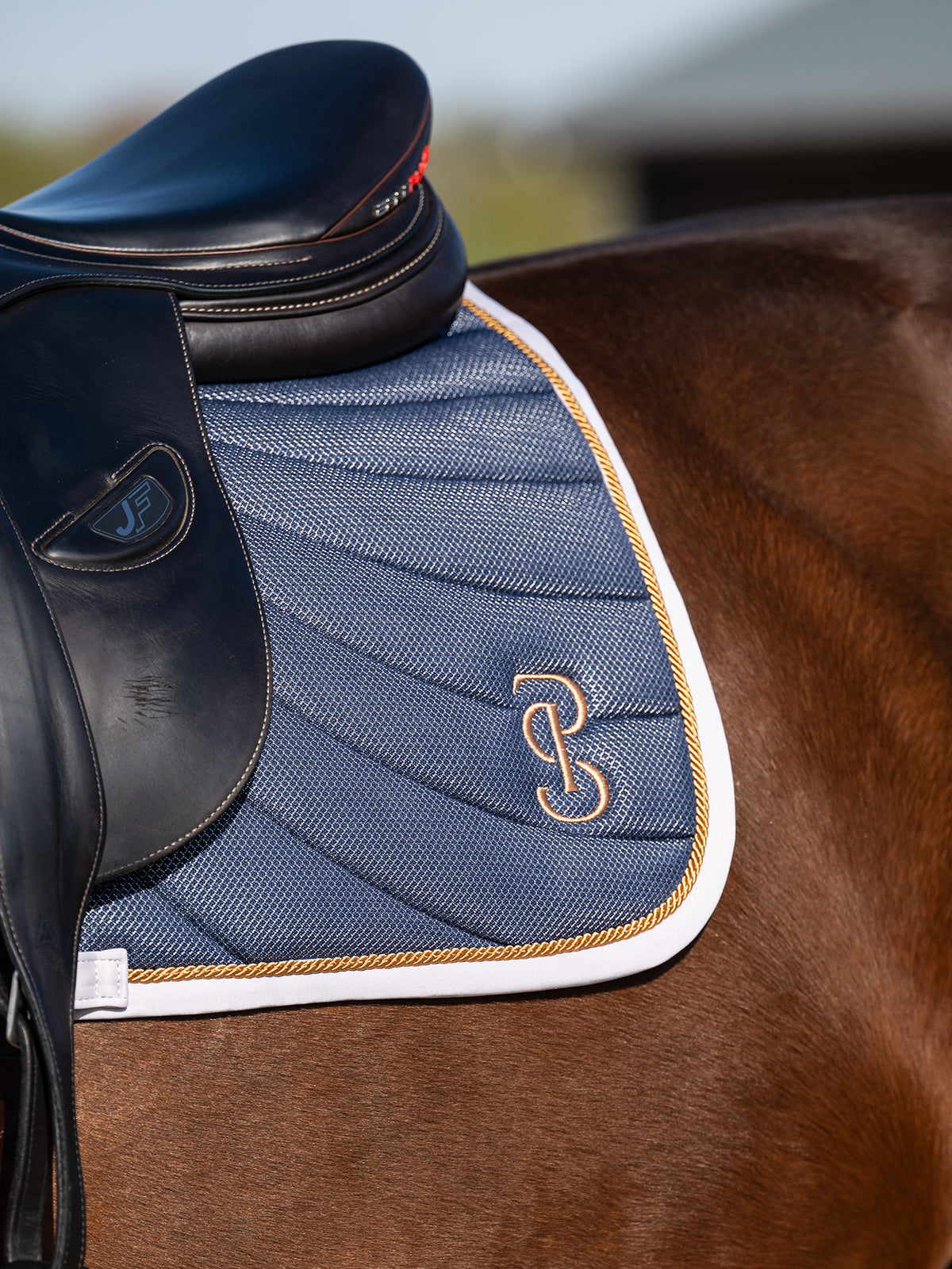 Airflow Mesh Jump Saddle Pad - Navy