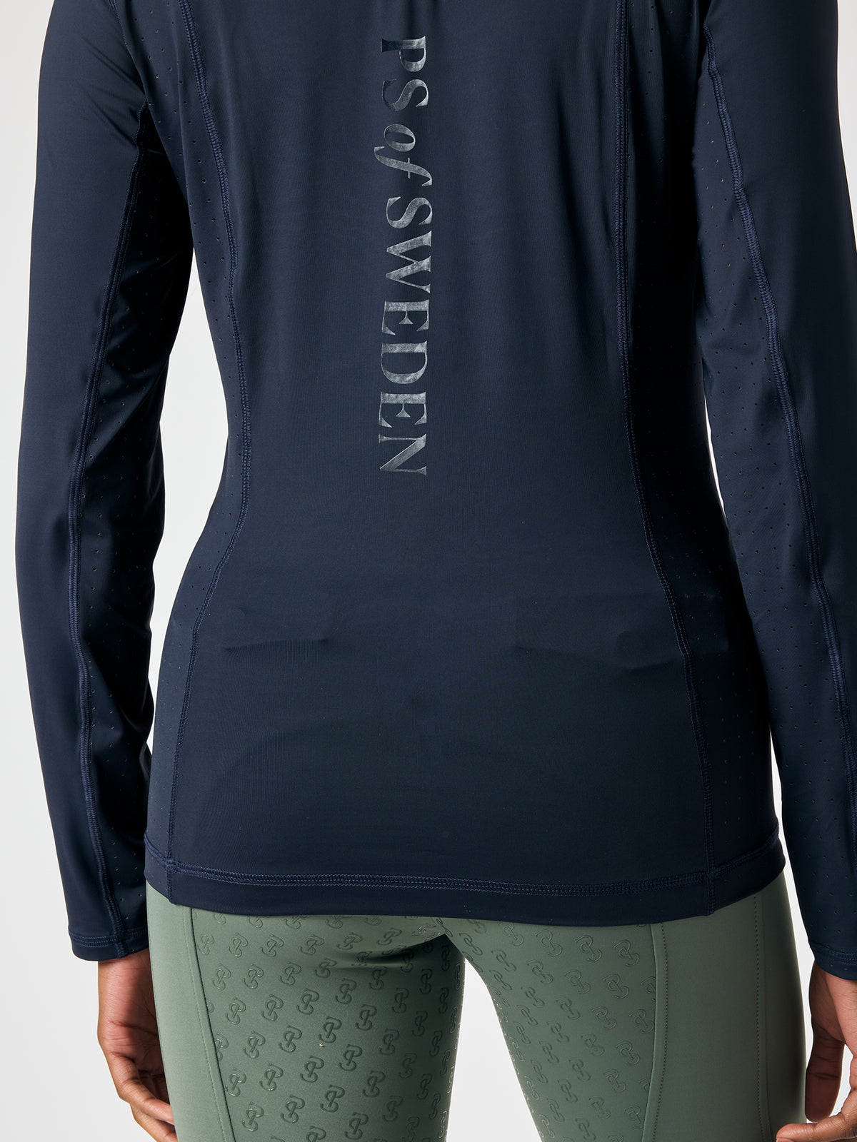 Claire LS Airflow Top Navy