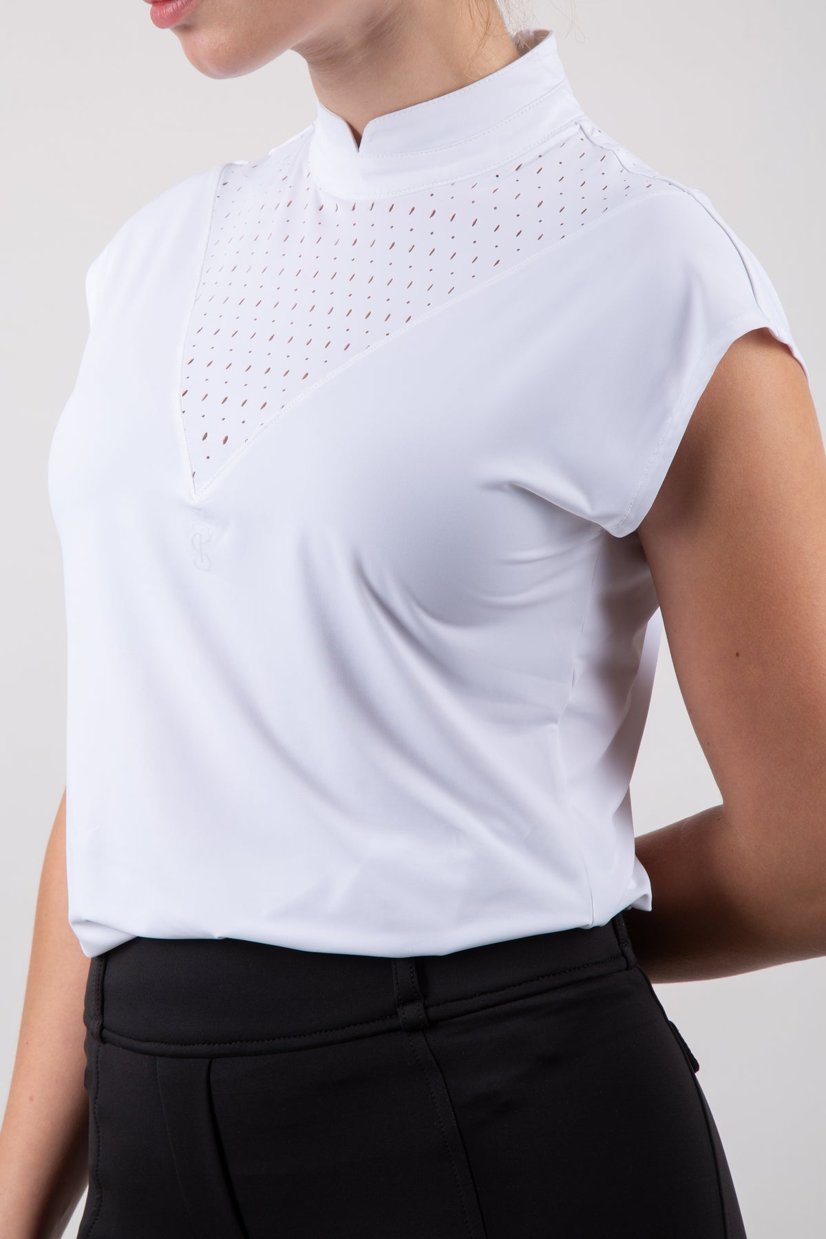 Dahlia Sleeveless Competition Top - White