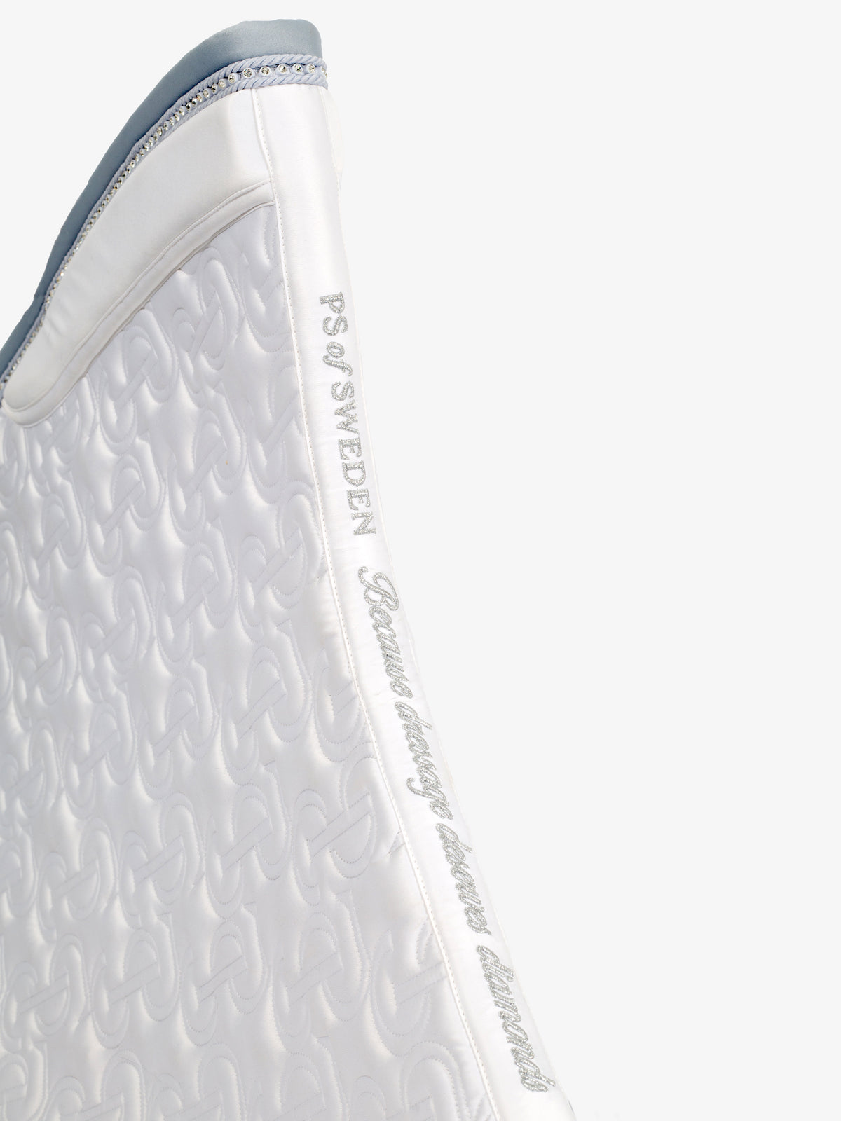 Crystal Satin Dressage Saddle Pad White