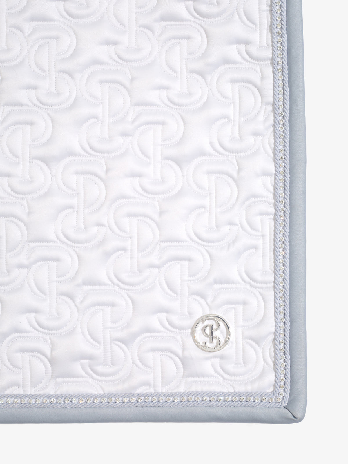 Crystal Satin Dressage Saddle Pad White
