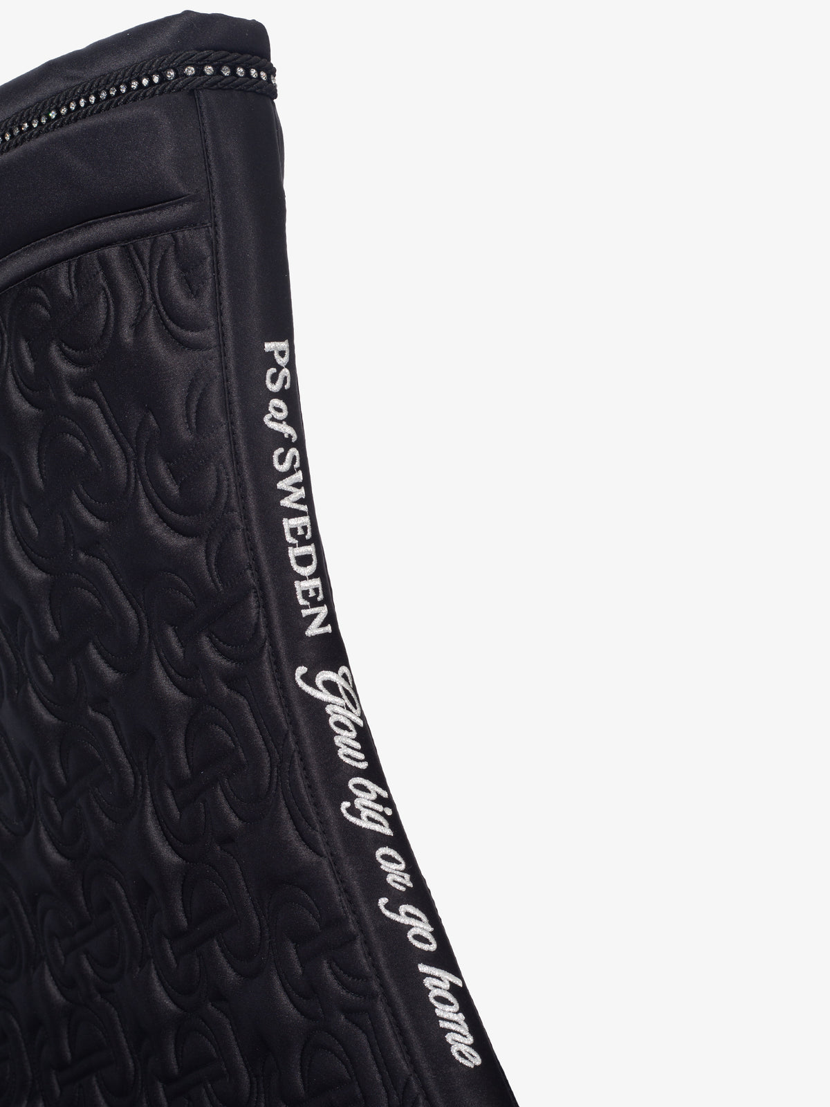Crystal Satin Dressage Saddle Pad Black