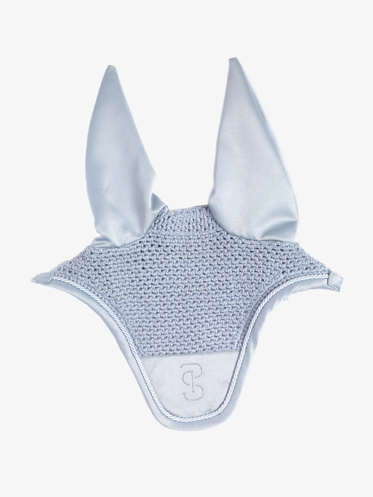 Crystal Satin Ear Bonnet Blue Whisper