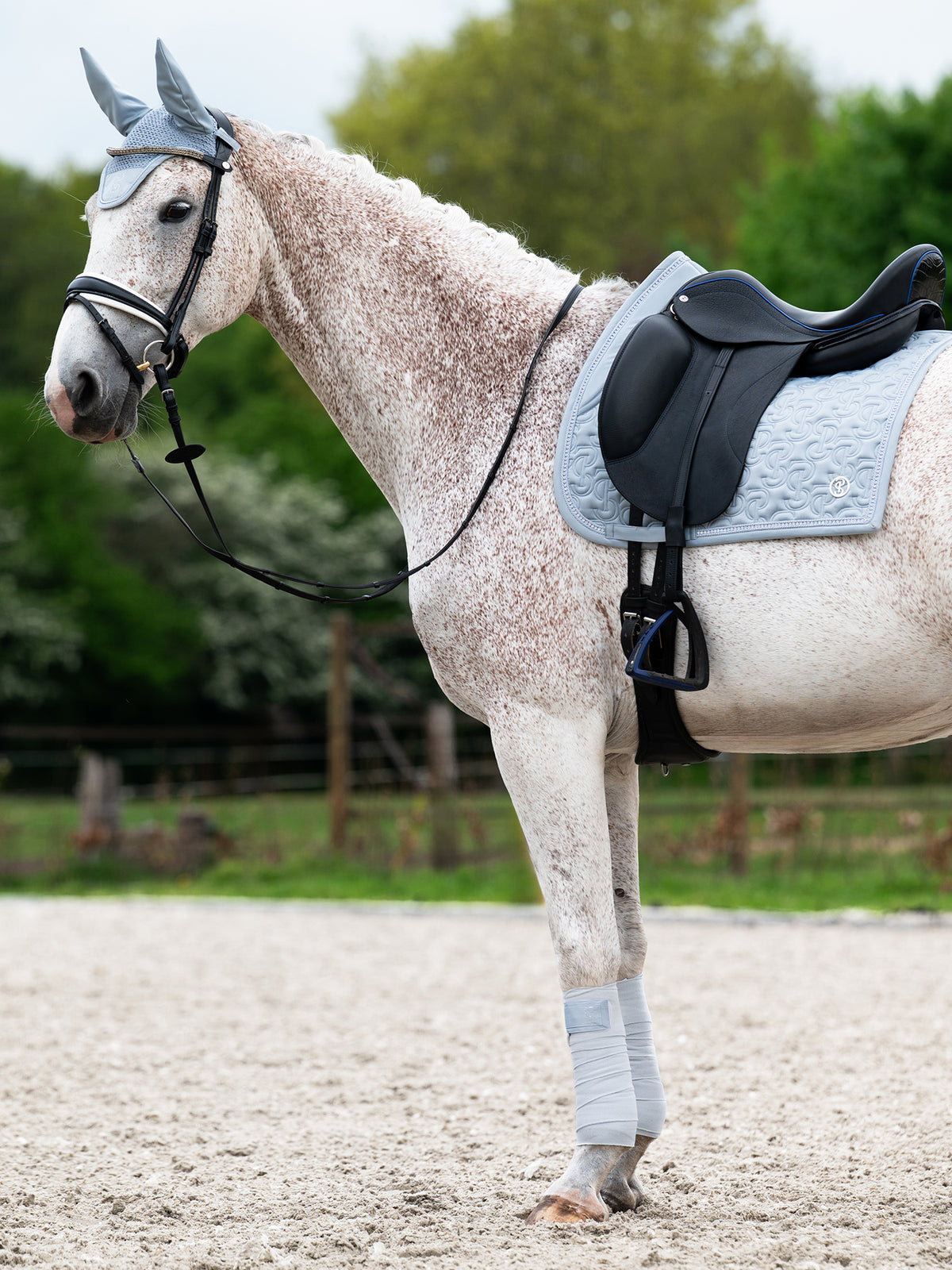 Crystal Satin Polos Blue Whisper