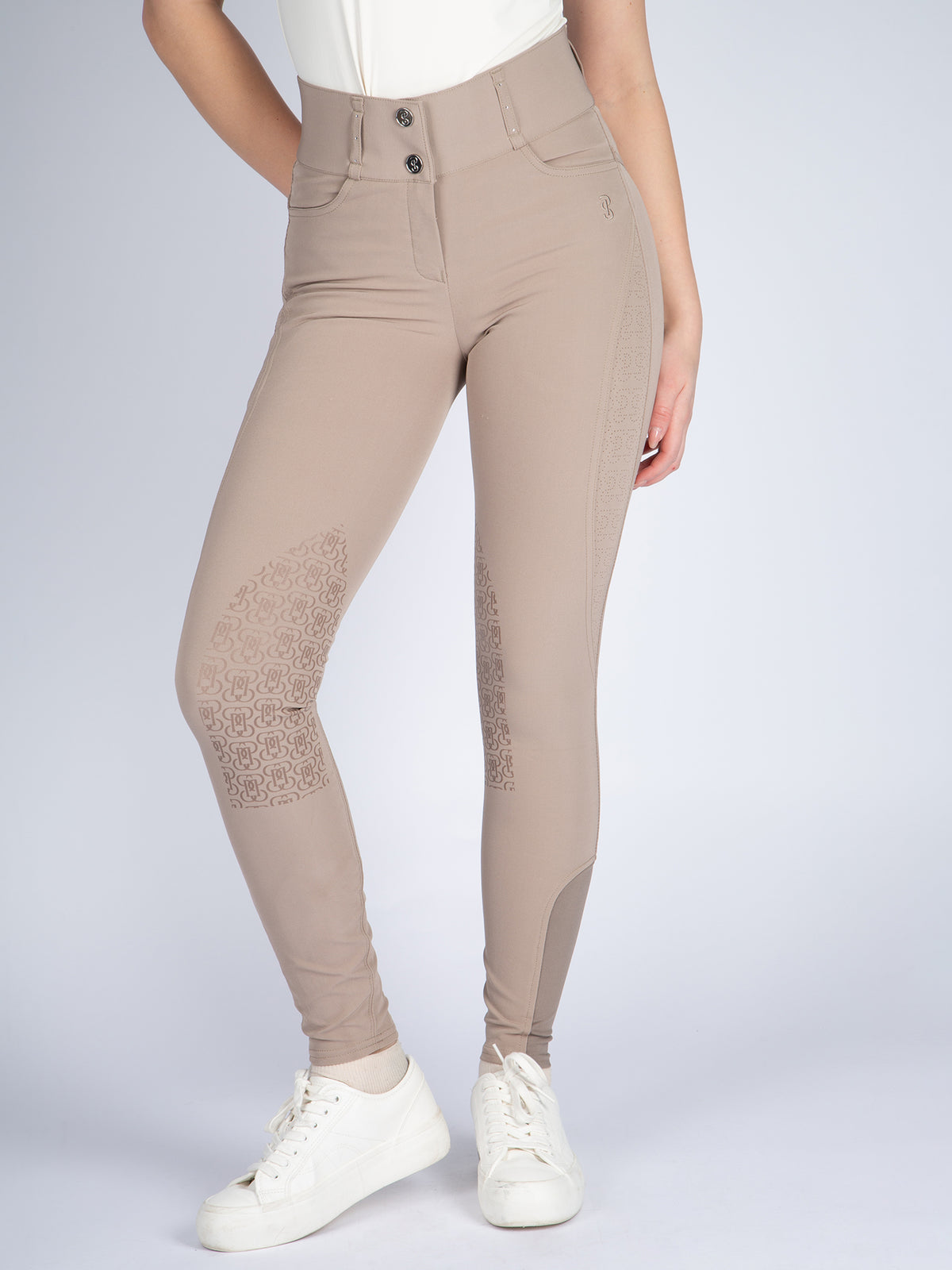 Zephyra Laser Cut Breeches Greige