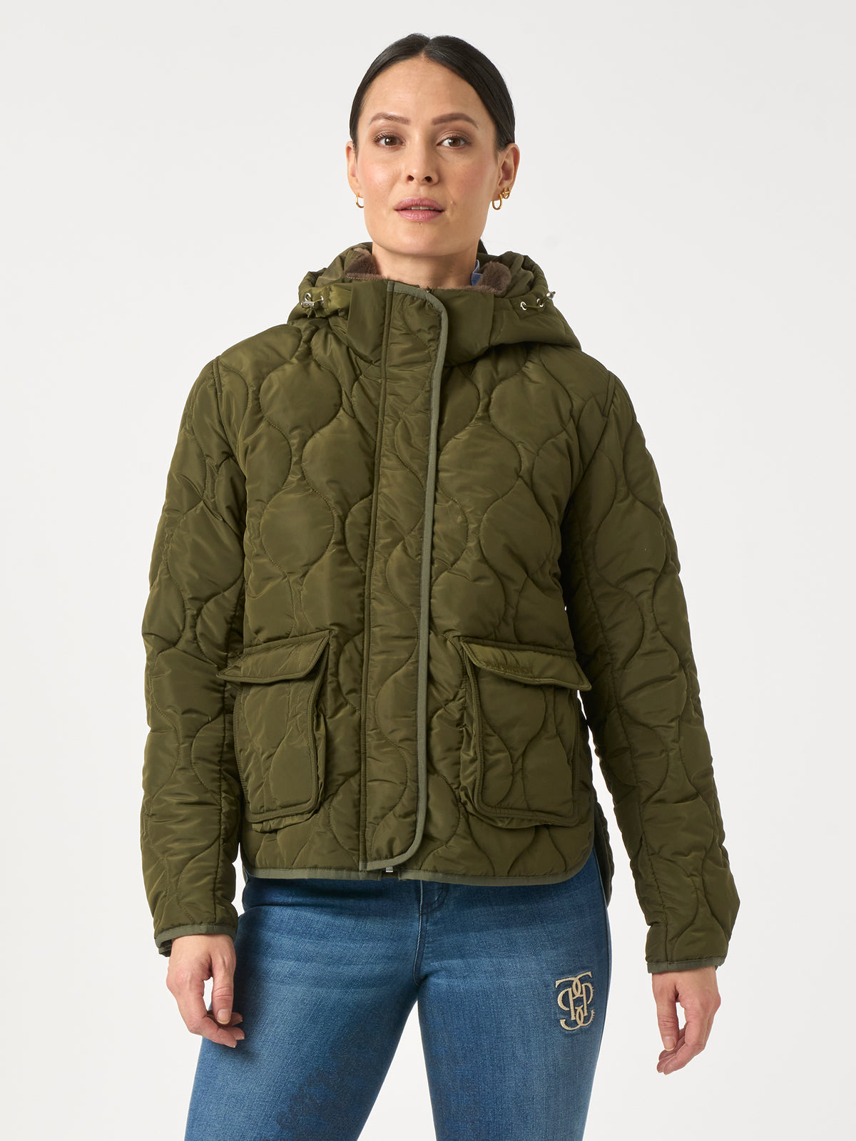 Lara Quilted Jacket - Seaweed green