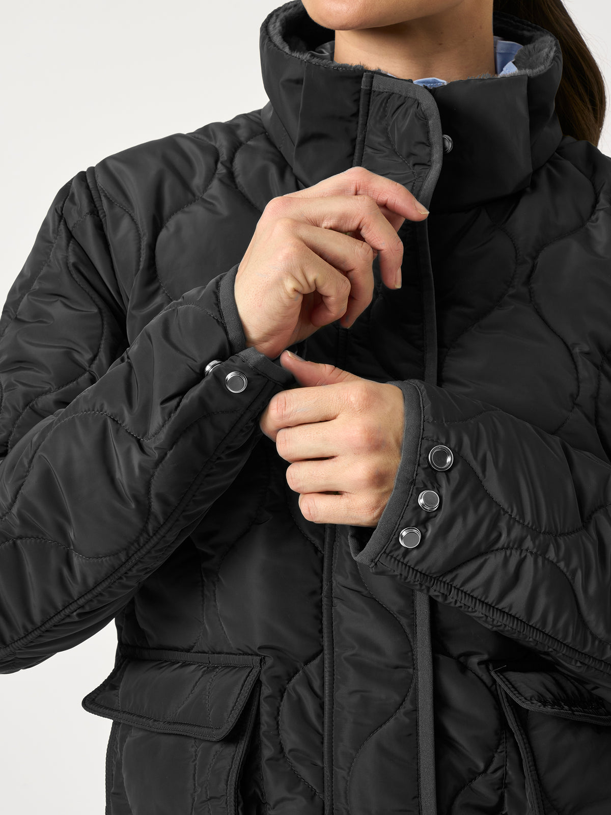 Lara Quilted Jacket - Black