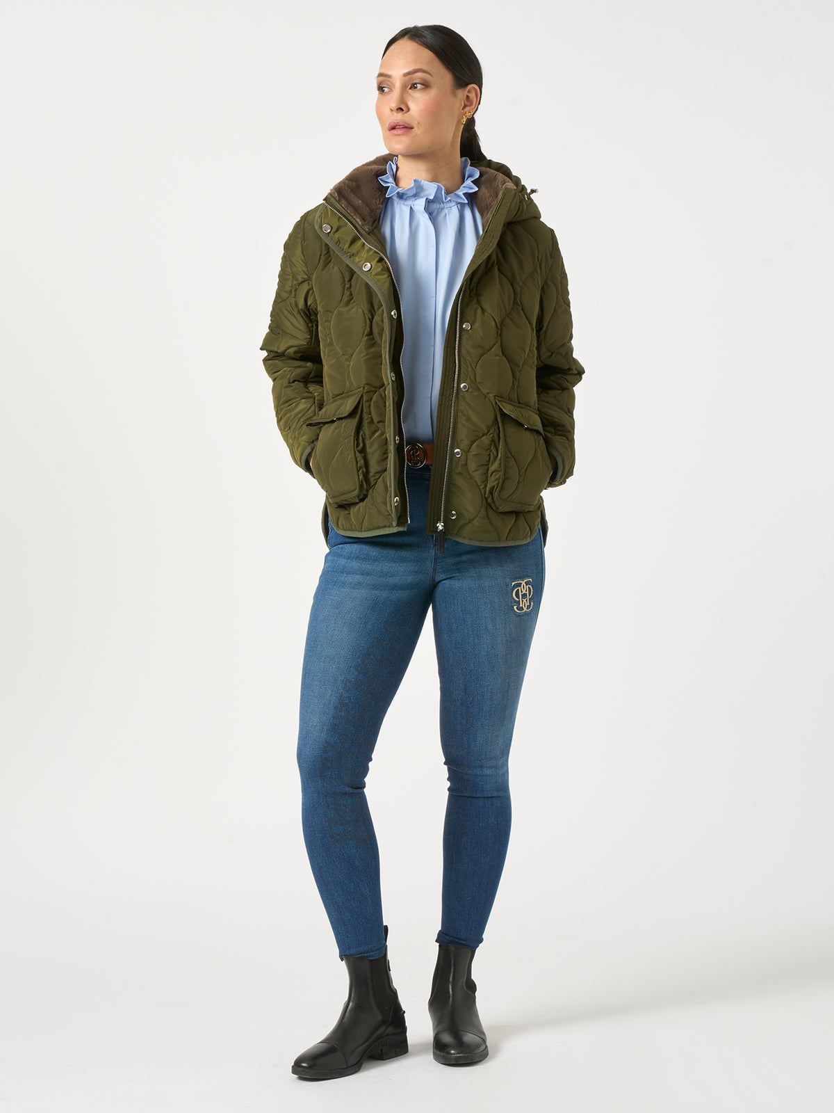 Lara Quilted Jacket Seaweed green