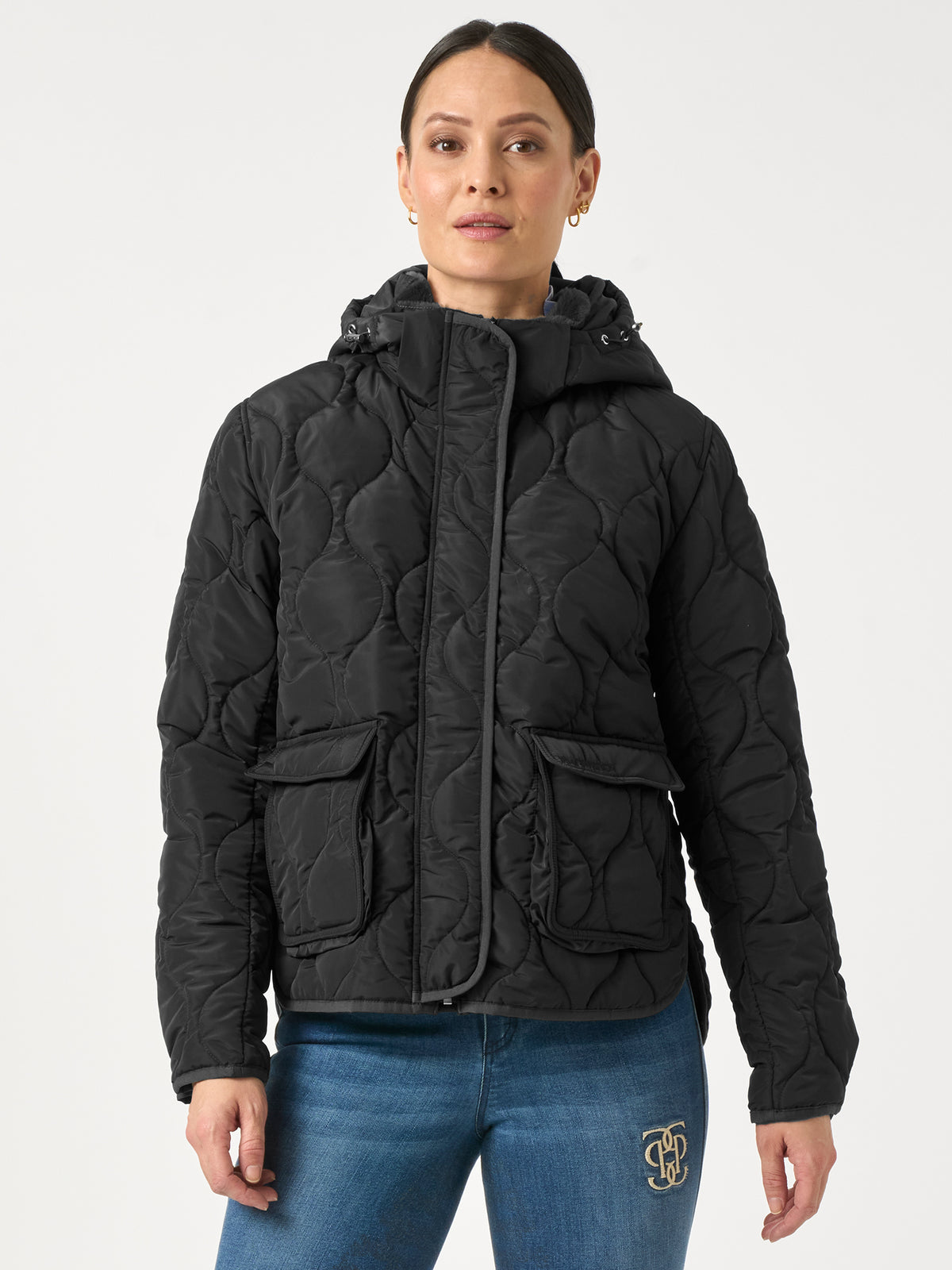 Lara Quilted Jacket - Black