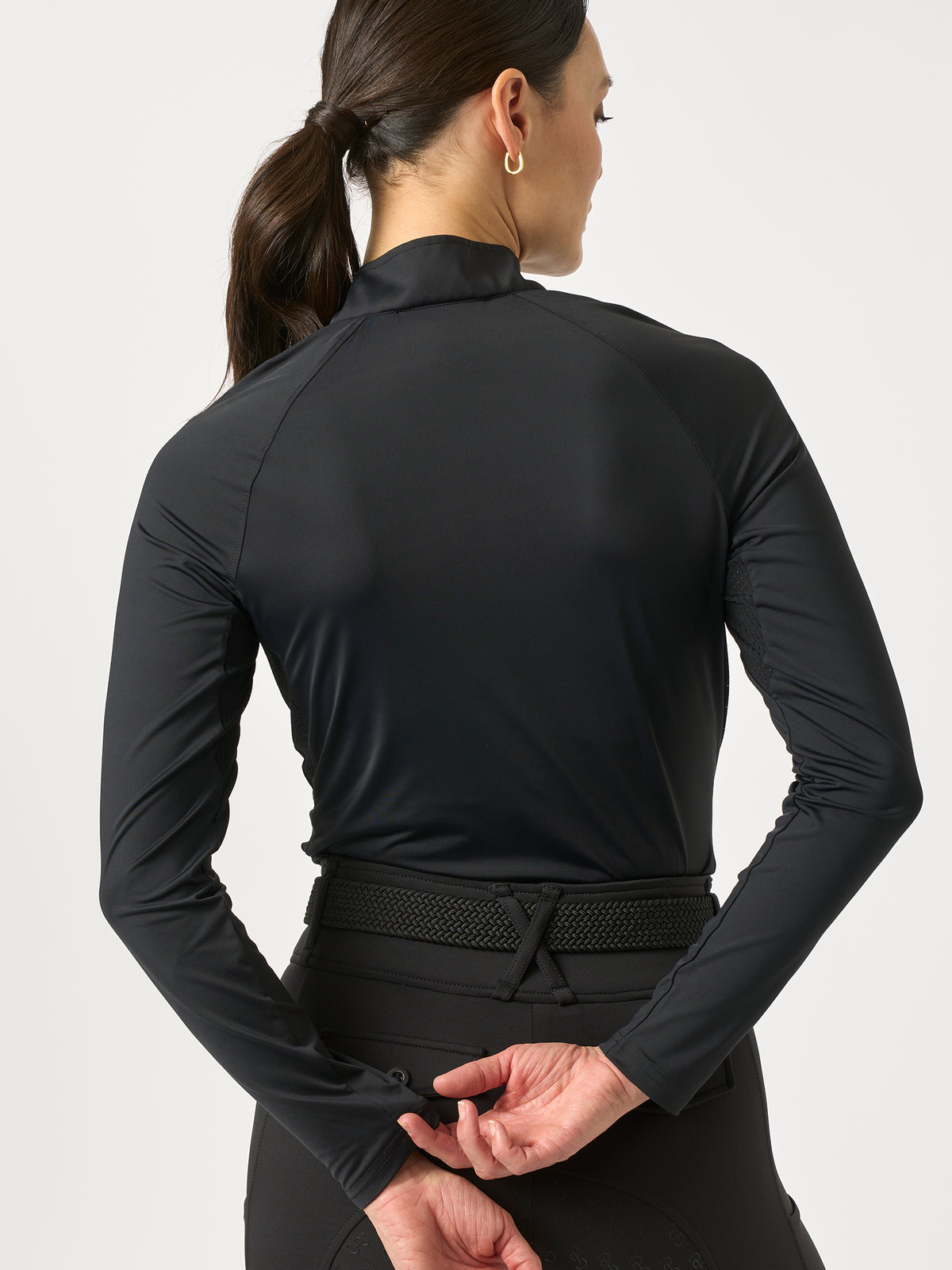 Evelina LS Crystal Logo Top Black