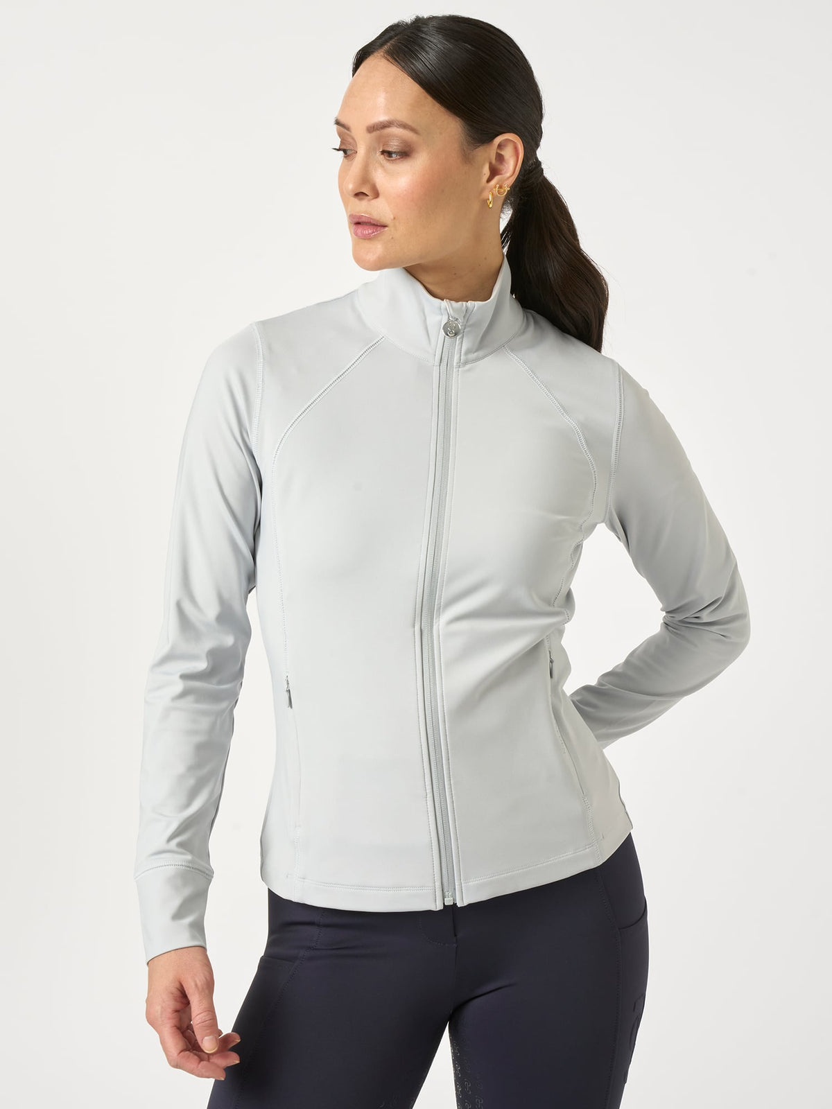Kaia Full Zip Mid Layer - Blue Whisper
