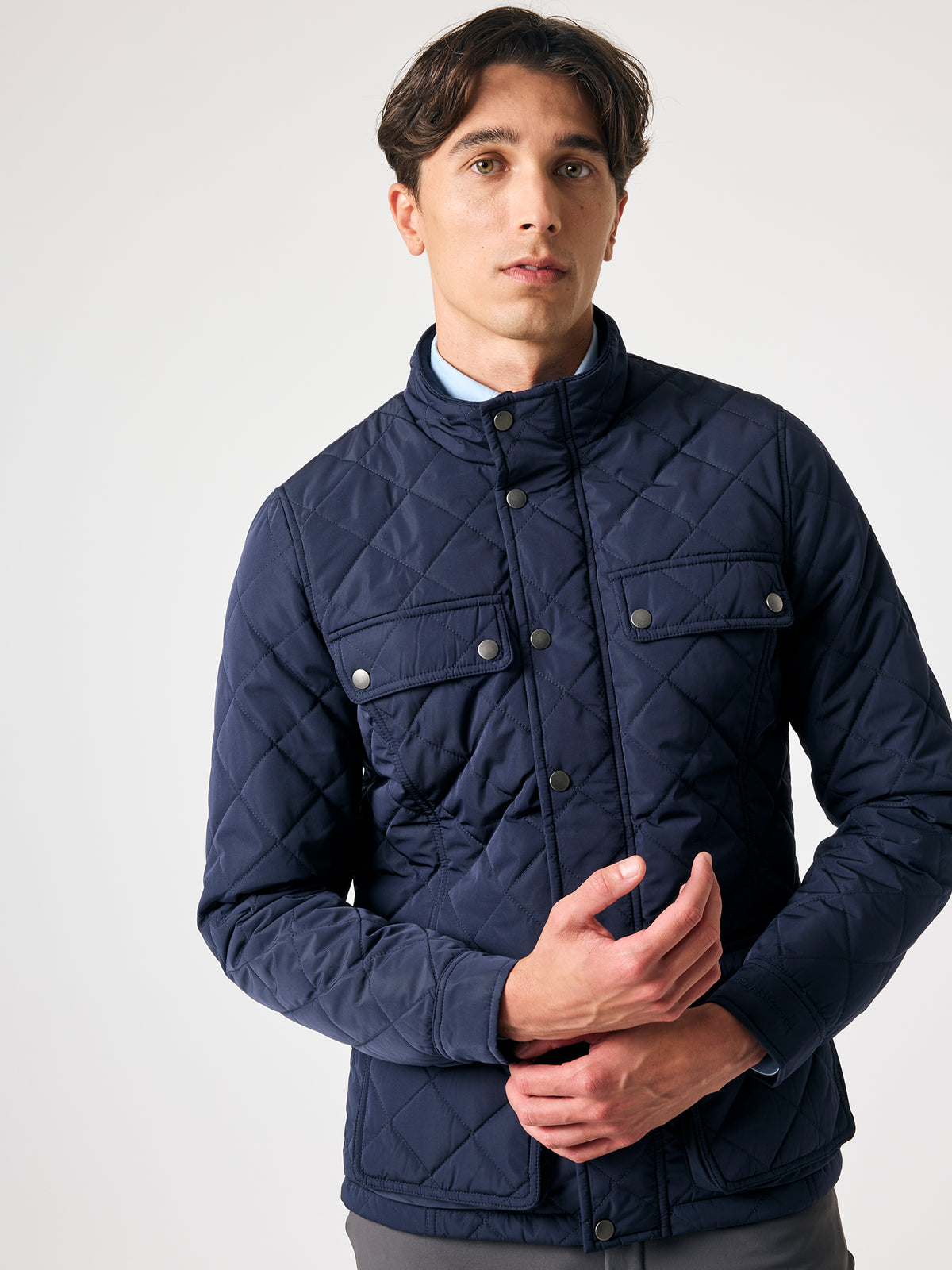 Nash Quilted Jacket Navy