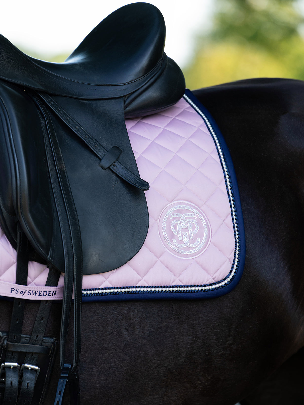 Pearl Monogram Dressage Saddle Pad Frosted lilac