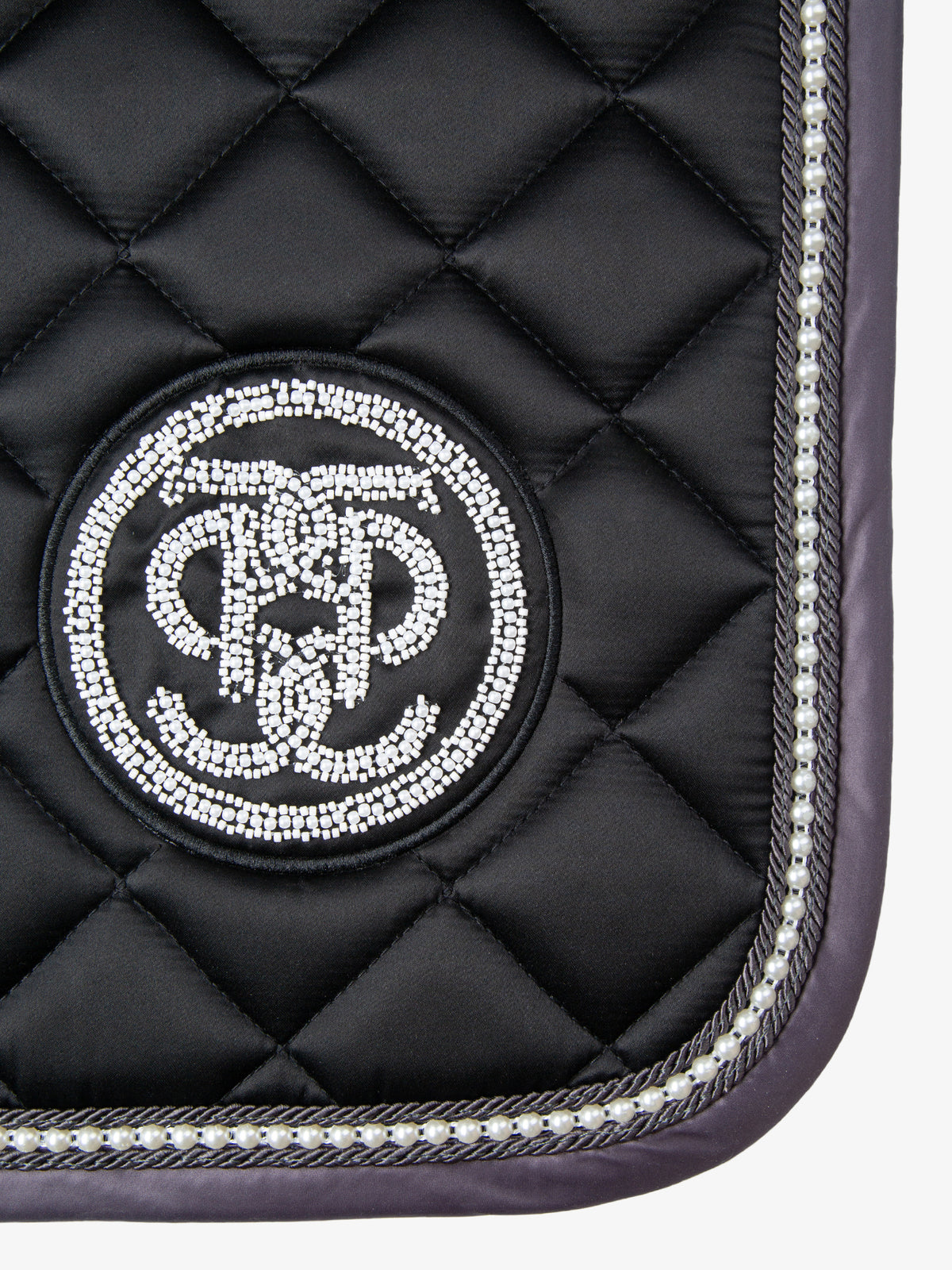 Pearl Monogram Dressage Saddle Pad Black
