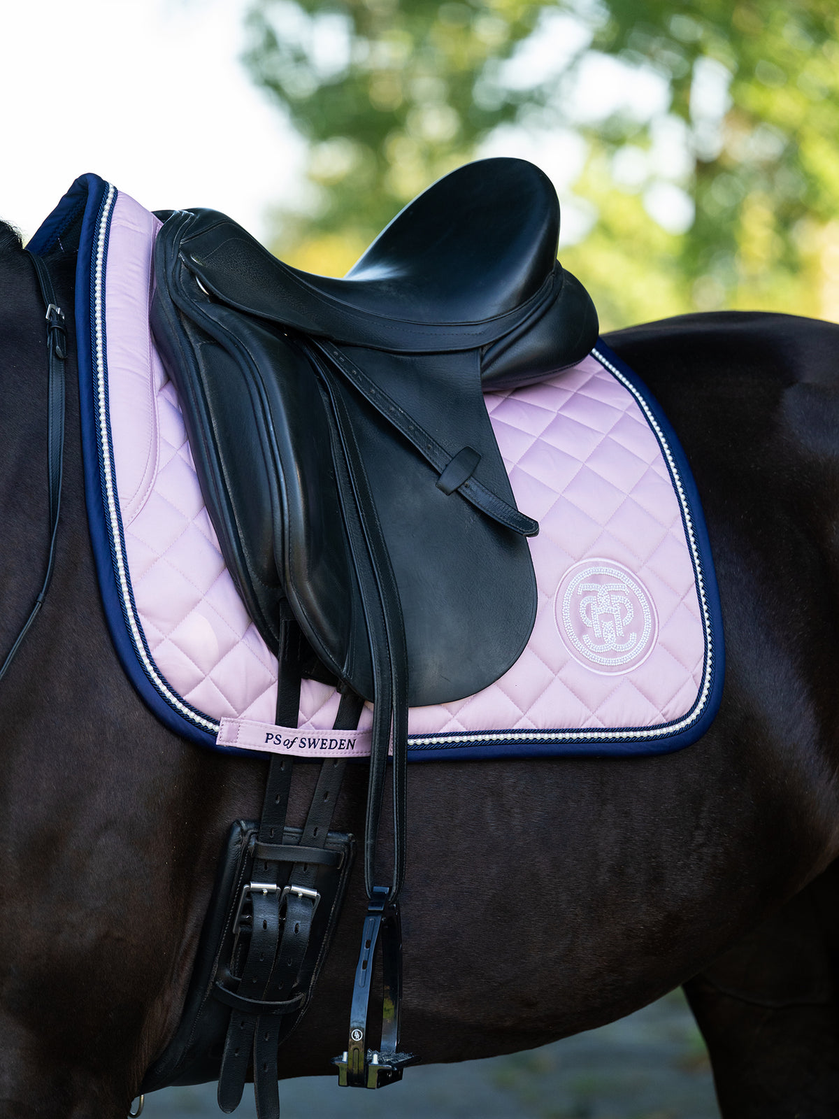 Pearl Monogram Dressage Saddle Pad Frosted lilac