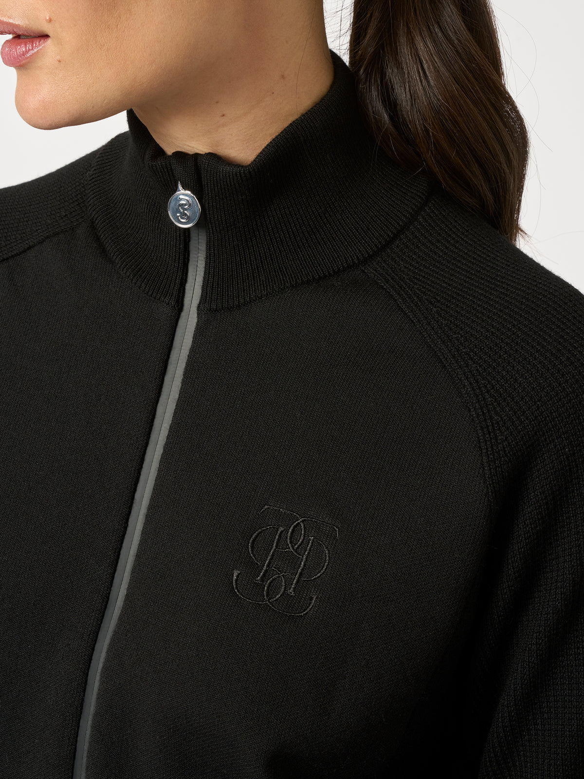 Florence Knitted Full Zip Black