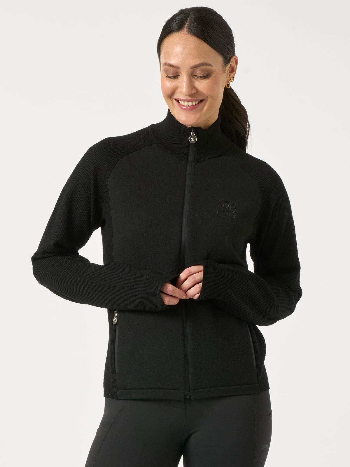 Florence Knitted Full Zip Black