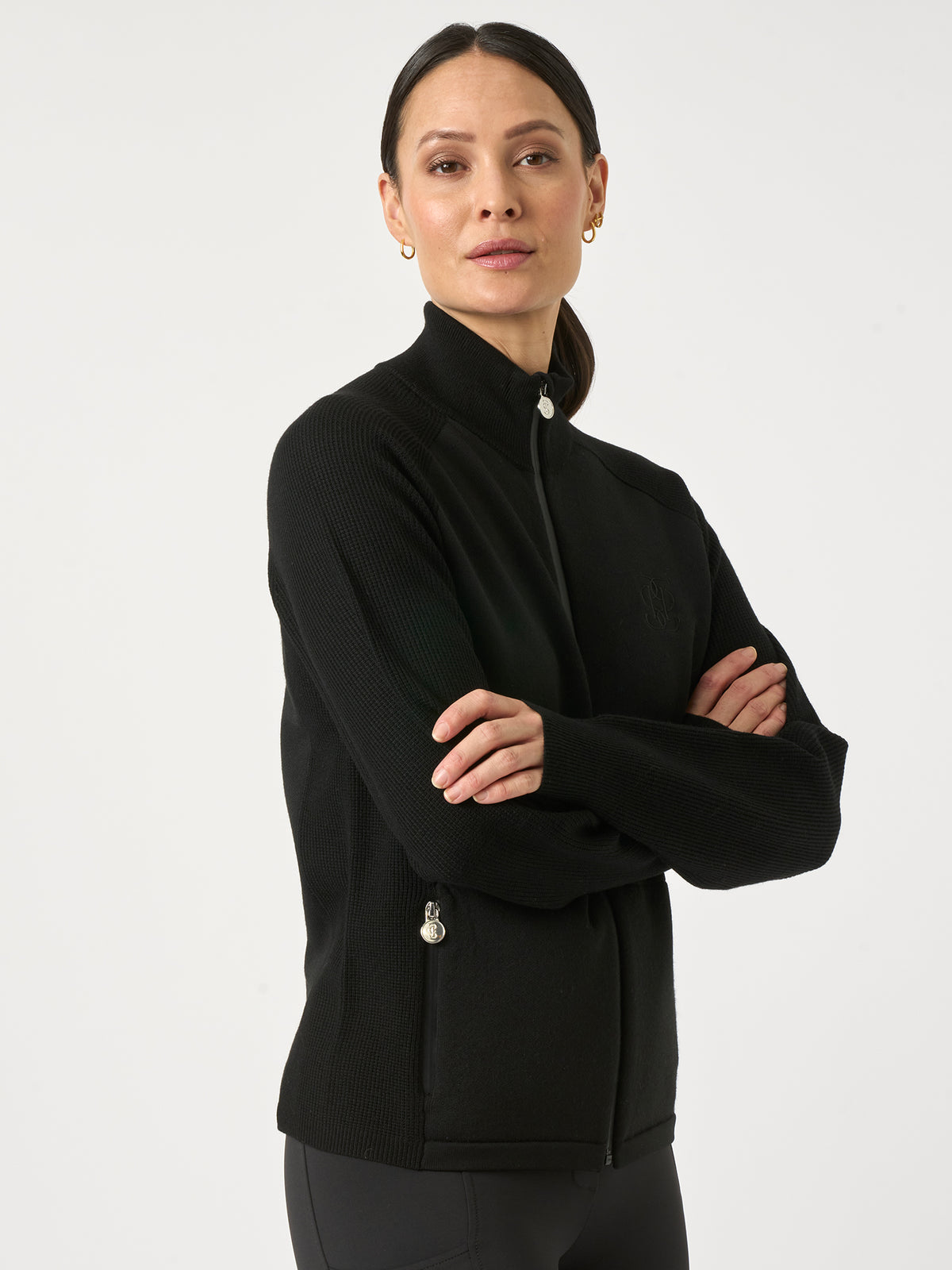 Florence Knitted Full Zip Black