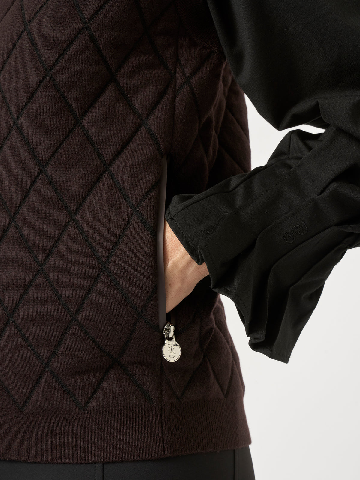 Sandrine Knitted Vest - Java Noir